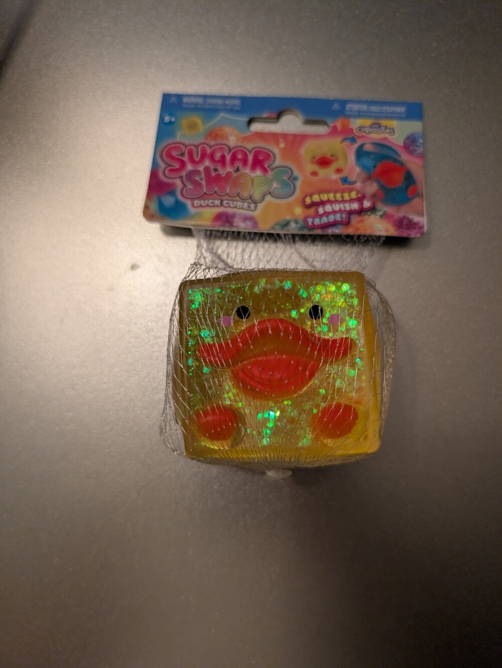Yellow Duck Cube Squeezy Toy By SugarSwaps